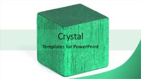  Presentation with green building - Cool new slides with green wooden building block backdrop and a seafoam green colored foreground