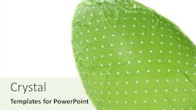  Presentation with corner - Amazing theme having green-wrapped-easter-egg backdrop and a yellow colored foreground