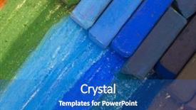  Presentation with crayons - Cool new presentation with green yellow design - colorful crayons backdrop and a  colored foreground