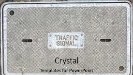  Presentation with traffic signal - Theme consisting of green yellow red stop light - control box for a traffic background and a  colored foreground