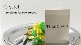  Presentation with ribbon green - Presentation theme having green yellow ribbon bows scissors background and a  colored foreground