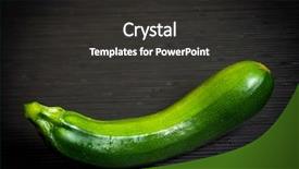  Presentation with dark green deep rich emerald - Theme having green zucchini on a dark background and a dark gray colored foreground