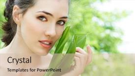  Presentation with nature community - Theme enhanced with heart shaped corn beans isolated on white background and a blonde colored foreground