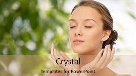 Presentation with natural skincare - Slides having greenbeauty - beauty people skincare and health background and a coral colored foreground