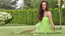  Presentation with full length portrait two men women brown sweater - Audience pleasing slides consisting of greenbeauty - full length of attractive young backdrop and a  colored foreground