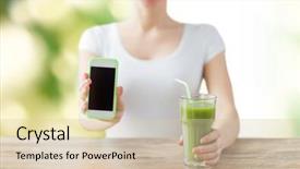  Presentation with green technology - Cool new presentation theme with greenbio - healthy eating diet detox technology backdrop and a  colored foreground