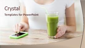  Presentation with healthy eating - Beautiful slides featuring greenbio - healthy eating diet detox technology backdrop and a sky blue colored foreground