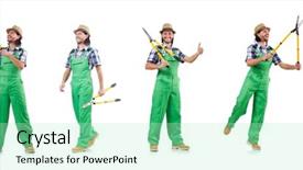  Presentation with monarch butterfly isolated on white - Amazing PPT layouts having funny man with shears isolated backdrop and a mint green colored foreground