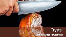  Presentation with barbecue - Amazing theme having greenflame - picanha traditional brazilian barbecue backdrop and a tawny brown colored foreground