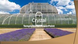  Presentation with greenhouse - Presentation theme enhanced with greenhouse at kew gardens background and a tawny brown colored foreground