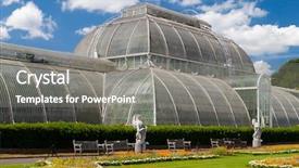  Presentation with london - Slides featuring greenhouse at kew gardens background and a  colored foreground