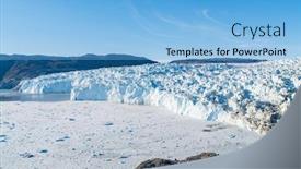  Presentation with climate change - Cool new PPT layouts with greenland glacier heavily affected backdrop and a light blue colored foreground