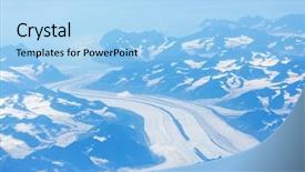  Presentation with japanese new year above view - Presentation theme having greenland landscapes view from above background and a light blue colored foreground