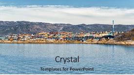  Presentation with destination - Audience pleasing slides consisting of greenland view of ilulissat city backdrop and a light blue colored foreground