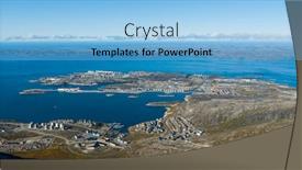  Presentation with mountain view - Audience pleasing presentation design consisting of greenlands-capital-nuuk-largest-city backdrop and a light blue colored foreground