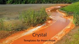  Presentation with copper mine - Slide deck having greenpeace - nature pollution of a copper background and a gold colored foreground