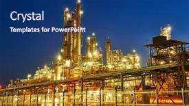  Presentation with oil refinery - Cool new slides with greenpeace - oil refinery plant or factory backdrop and a ocean colored foreground