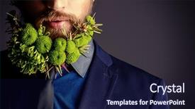  Presentation with green beauty - Cool new theme with greenpeace - portrait of a handsome man backdrop and a  colored foreground