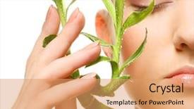  Presentation with bamboo - Amazing slides having greenpeace - young woman with bamboo backdrop and a coral colored foreground