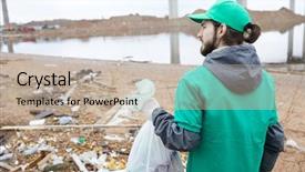  Presentation with staff - Slides with greenpeace staff with packet background and a mint green colored foreground