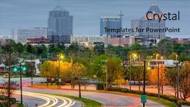  Presentation with north carolina - Colorful slide set enhanced with greensboro north carolina usa downtown backdrop and a teal colored foreground