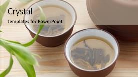  Presentation with green tea - Slides featuring greentea - green tea background and a  colored foreground