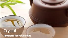  Presentation with green tea - PPT theme enhanced with greentea - green tea background and a coral colored foreground