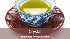 Presentation with japanese green tea - Presentation theme consisting of greentea - japanese green tea background and a tawny brown colored foreground