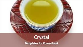  Presentation with japanese green tea - Beautiful slide set featuring greentea - japanese green tea backdrop and a tawny brown colored foreground