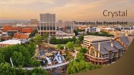  Presentation with falls - Theme having greenville-south-carolina-at-falls background and a coral colored foreground
