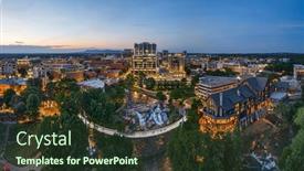  Presentation with falls - Presentation consisting of greenville-south-carolina-at-falls background and a tawny brown colored foreground
