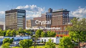  Presentation with buildings - Presentation theme with greenville south carolina usa downtown background and a violet colored foreground