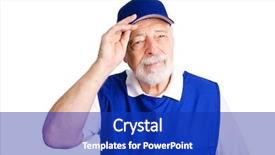  Presentation with retail food - Presentation theme enhanced with greeter for a retail chain background and a royal blue colored foreground