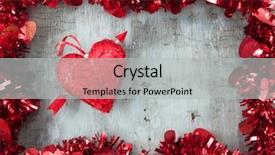  Presentation with valentine - Presentation theme with season s greeting - valentine's day retro top view background and a light gray colored foreground