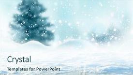  Presentation with happy new year - Presentation enhanced with greeting background with table winter background and a sky blue colored foreground