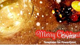  Presentation with greeting card - Audience pleasing presentation design consisting of greeting card against christmas candles backdrop and a red colored foreground
