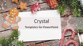  Presentation with christmas card - Colorful slide deck enhanced with greeting card decor and snow backdrop and a lemonade colored foreground