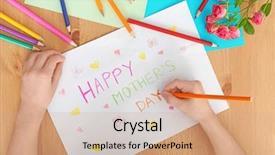  Presentation with greeting card - PPT layouts featuring greeting card for her mommy background and a  colored foreground