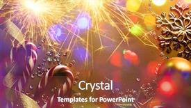  Presentation with new year card - Slides enhanced with greeting card for your project background and a tawny brown colored foreground