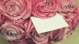  Presentation with happy birthday mama greeting card - Colorful slide deck enhanced with greeting card in a bouquet backdrop and a coral colored foreground