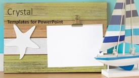  Presentation with greeting card - PPT theme featuring greeting-card-mockup-on-rustic background and a yellow colored foreground