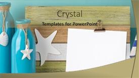  Presentation with maritime - Slide deck enhanced with greeting-card-mockup-on-rustic background and a coral colored foreground