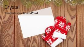  Presentation with christmas card - Amazing presentation having greeting card or photo frame backdrop and a coral colored foreground