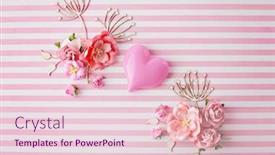  Presentation with heart flowers - Slides enhanced with greeting-card-pink-heart background and a lemonade colored foreground
