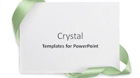  Presentation with greeting card - Audience pleasing theme consisting of greeting card with beautiful ribbon on white background backdrop and a white colored foreground