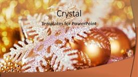  Presentation with christmas card - Presentation enhanced with greeting card with christmas ball background and a coral colored foreground