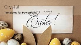  Presentation with greeting card - Colorful slide set enhanced with greeting-card-with-colorful-easter backdrop and a coral colored foreground