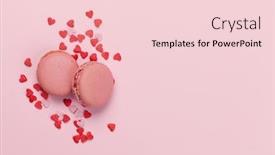  Presentation with birthday greetings - Colorful presentation design enhanced with greeting-card-with-heart-shaped backdrop and a lemonade colored foreground