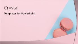  Presentation with birthday greetings - Presentation design with greeting-card-with-macaroon-sweets background and a lemonade colored foreground