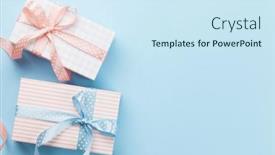  Presentation with pastel color - Audience pleasing theme consisting of greeting-card-with-pastel-color backdrop and a sky blue colored foreground